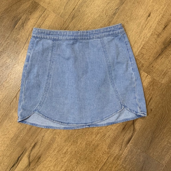 tulip denim skirt